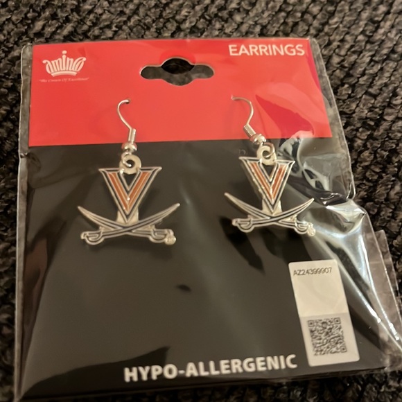 University of Virginia UVA Dangle Earrings - Picture 2 of 3